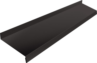 картинка Отлив простой 100 Grand Line 0,5 GreenCoat Pural БТ матовый RR 32 темно-коричневый (RAL 8019 серо-коричневый) (2м) Центр Кровли