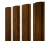 Штакетник Прямоугольный с прямым резом 0,45 Print Elite Golden Wood TwinColor Центр Кровли