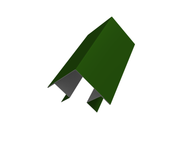 картинка Угол внешний сложный Кликфальц Pro 0,45 PE с пленкой RAL 6002 лиственно-зеленый (2м) Центр Кровли