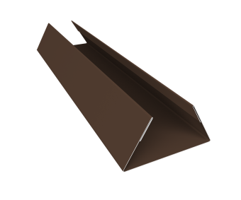 картинка Планка стыковочная составная нижняя 0,45 Drap TwinColor RAL 8017 шоколад (3м) Центр Кровли