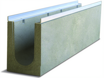 картинка Лоток водоотводный бетоннный Aquastok Optima 100 №10 (Н-205/210) Центр Кровли