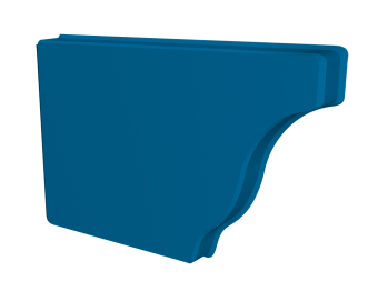 картинка Заглушка желоба левая Vortex Lite 130мм RAL 5005 сигнальный синий Центр Кровли