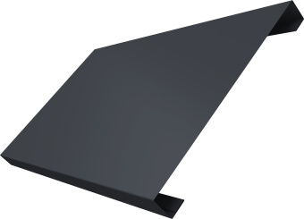 картинка Ламель лицевая 200 забора жалюзи Техас Grand Line 0,5 Полидэкстер TwinColor RAL 7024 мокрый асфальт Центр Кровли