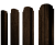 Штакетник П-образный А фигурный 0,45 Print Premium Antique Wood TwinColor Центр Кровли