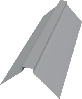 картинка Планка конька плоского 115х30х115 Grand Line 0,45 Drap RAL 7004 сигнальный серый (3м) Центр Кровли