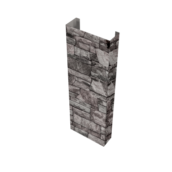 картинка Полустолб для С20 0,45 Print Elite с пленкой Fine Stone TwinColor (L1,5) Центр Кровли