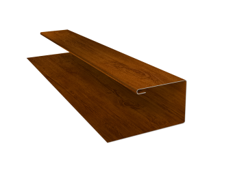 фото Планка П-образная БХ new 0,45 Print-Double Premium Golden Wood Intense F (2м) Центр Кровли картинка Планка П-образная БХ new 0,45 Print-Double Premium Golden Wood Intense F (2м) Центр Кровли