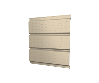 фото Софит металлический полная перфорация 0,4 PE с пленкой RAL 1014 слоновая кость Центр Кровли картинка Софит металлический полная перфорация 0,4 PE с пленкой RAL 1014 слоновая кость Центр Кровли