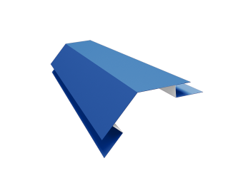 картинка Планка угла внешнего сложного 135 градусов Экобрус Grand Line 0,45 PE с пленкой RAL 5002 ультрамариново-синий (3м) Центр Кровли