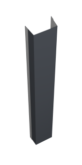 картинка Крепежная планка нижняя Texas 0,5 PE lite RAL 7024 мокрый асфальт (3м) Центр Кровли
