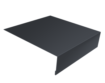 фото Планка лобовая/околооконная простая 190х50 0,5 Velur X RAL 7024 мокрый асфальт (3м) Центр Кровли картинка Планка лобовая/околооконная простая 190х50 0,5 Velur X RAL 7024 мокрый асфальт (3м) Центр Кровли