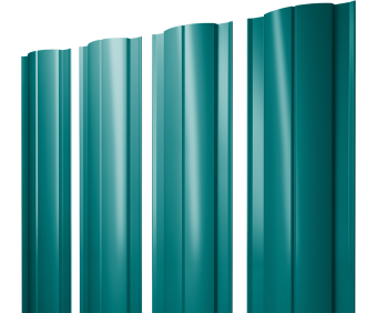 картинка Штакетник Круглый с прямым резом 0,45 PE RAL 5021 водная синь Центр Кровли