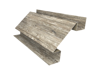 картинка Планка угла внутреннего сложного Экобрус Grand Line 0,45 Print Elite Nordic Wood TwinColor (3м) Центр Кровли