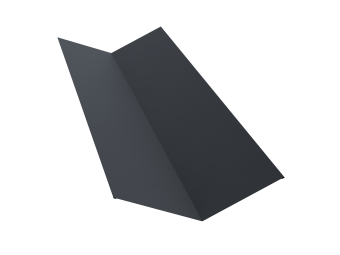 картинка Планка ендовы верхней 145х145 0,45 PE-Double с пленкой RAL 7024 мокрый асфальт (3м) Центр Кровли