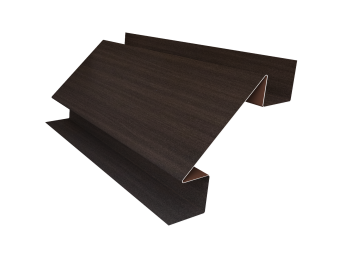 картинка Планка угла внутреннего сложного БХ new 0,45 Print Elite Coffee Wood TwinColor (3м) Центр Кровли