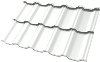 картинка Профиль волновой "Квинта Уно" ("Kvinta Uno") 0,45 ПЭ RAL 9003 сигнальный белый Центр Кровли