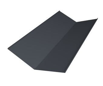 картинка Планка ендовы нижней 300х300 0,5 Atlas X с пленкой RAL 7024 мокрый асфальт (2м) Центр Кровли