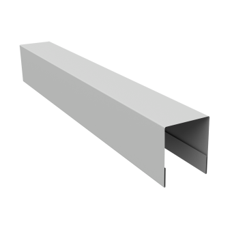 картинка Планка боковая для забора из сайдинга (Квадро брус, Вертикаль) 0,45 Drap TX RAL 7047 телегрей 4 (3м) Центр Кровли