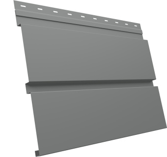 картинка Софит металлический Квадро Брус v02 Grand Line без перфорации 0,45 PE с пленкой RAL 9006 бело-алюминиевый Центр Кровли