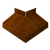 Угол отлива внешний 70 0,45 Print-Double Premium с пленкой Golden Wood Intense F Центр Кровли