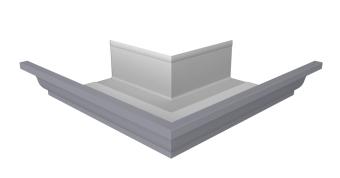 картинка Угол желоба со сварным швом наружный Vortex Project 210мм RAL 7004 сигнальный серый Центр Кровли