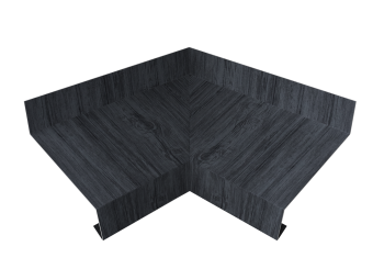 картинка Угол отлива внутренний 50 0,45 Print Premium с пленкой Grey Wood TwinColor Центр Кровли