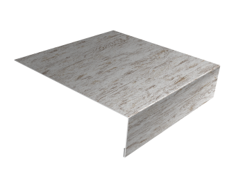 картинка Планка лобовая/околооконная простая 190х50 0,45 Print Elite Snow Wood TwinColor (3м) Центр Кровли