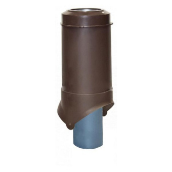 картинка Выход канализации Krovent Pipe-VT 125/100 изолированный коричневый Центр Кровли