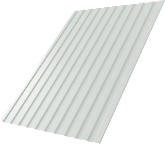картинка Профнастил С8A в01 Grand Line 0,45 ПЭ двухсторонний с пленкой RAL 9003 сигнальный белый Центр Кровли