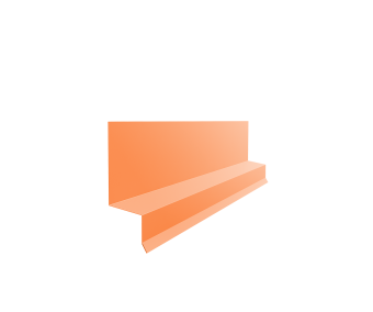 картинка Отлив верхний фальц 0,45 PE с пленкой RAL 2004 оранжевый (3м) Центр Кровли