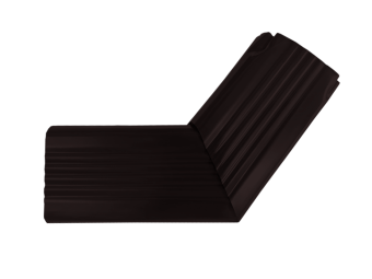 картинка Колено трубы гофрированное боковое правое Vortex Lite Matt 76х102мм RAL 9005 черный Центр Кровли