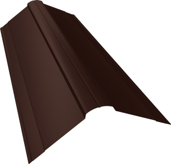 картинка Планка конька фигурного 150х150 Grand Line 0,5 Drap ТХ RAL 8017 шоколад (2м) Центр Кровли