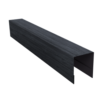 картинка Планка боковая для забора из сайдинга (Квадро брус, Корабельная Доска, ЭкоБрус new) 0,45 Print Premium Grey Wood TwinColor (2,06м) Центр Кровли