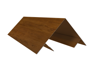 картинка Планка угла внешнего составная верхняя Экобрус Grand Line 0,45 Принт Элит Золотой дуб TwinColor (3м) Центр Кровли