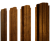 Штакетник П-образный B фигурный 0,45 Print Elite Golden Wood TwinColor Центр Кровли