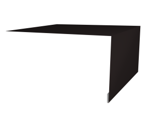 картинка Планка околооконная простая 250х75 0,5 Satin с пленкой RAL 9005 черный (3м) Центр Кровли