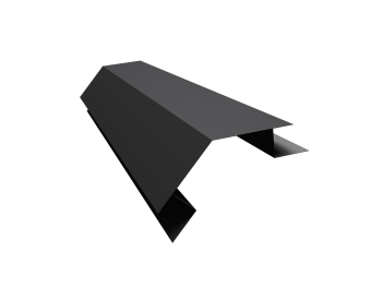 картинка Планка угла внешнего сложного 135 градусов Блок-Хаус новый Grand Line 0,5 Velur RAL 9005 черный (3м) Центр Кровли