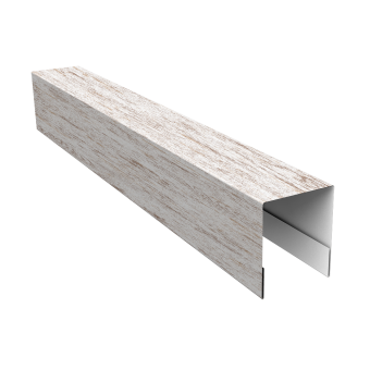картинка Планка боковая для забора из сайдинга ЭкоБрус 0,45 Print Elite Snow Wood TwinColor (2,06м) Центр Кровли