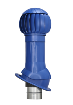 картинка Комплект вентиляции Gervent для фальцевой кровли и гибкой черепицы изолированный 125/160мм синий Центр Кровли