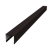 Планка вертикальная лицевая для забора жалюзи Palermo 0,5 PurPro Matt 275 RAL 9005 черный (1,8м) Центр Кровли