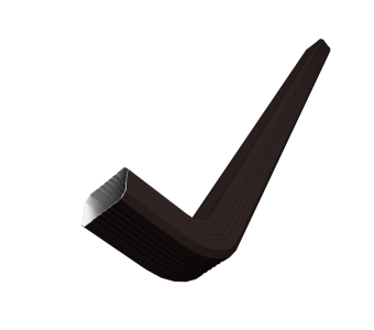 картинка Труба гофрированная Vortex Lite Matt 76х102х3000мм с коленом RAL 9005 черный Центр Кровли