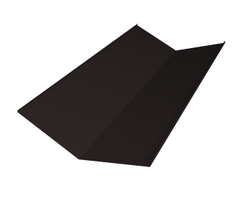 картинка Планка ендовы нижней 300х300 Grand Line 0,5 Velur RAL 9005 черный (3м) Центр Кровли