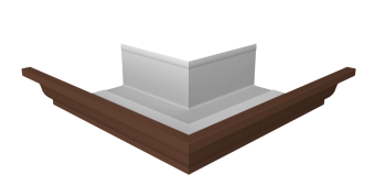 фото Угол желоба со сварным швом наружный Vortex Project 210мм RAL 8017 шоколад Центр Кровли картинка Угол желоба со сварным швом наружный Vortex Project 210мм RAL 8017 шоколад Центр Кровли