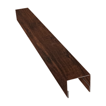 картинка Планка П-образная заборная 24 0,45 Print-Double Premium Cherry Wood Fresh (2,5м) Центр Кровли