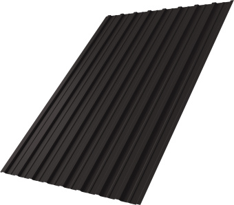 картинка Профнастил С10A Grand Line 0,5 GreenCoat Pural БТ матовый RR 32 темно-коричневый (RAL 8019 серо-коричневый) Центр Кровли