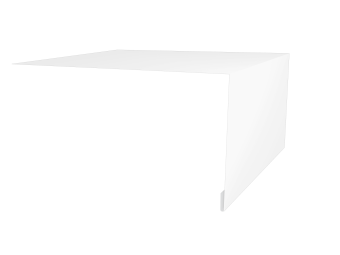картинка Планка околооконная простая 250х75 0,45 PE-Double с пленкой RAL 9003 сигнальный белый (3м) Центр Кровли