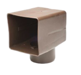 картинка Отвод угловой Технониколь с квадратного сечения 100х100мм в круглое 100мм Центр Кровли