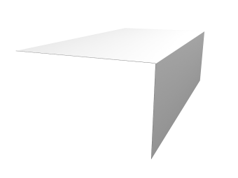 фото Планка околооконная фальц 0,45 Drap с пленкой RAL 9003 сигнальный белый (2м) Центр Кровли картинка Планка околооконная фальц 0,45 Drap с пленкой RAL 9003 сигнальный белый (2м) Центр Кровли