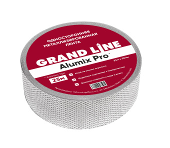 картинка Лента односторонняя металлизированная Grand Line Alumix Pro 50ммх25м Центр Кровли