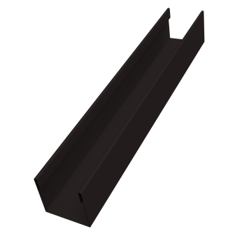 картинка Стойка жалюзи Milan Slim 0,45 PE-Double RAL 9005 черный (2,5м) Центр Кровли